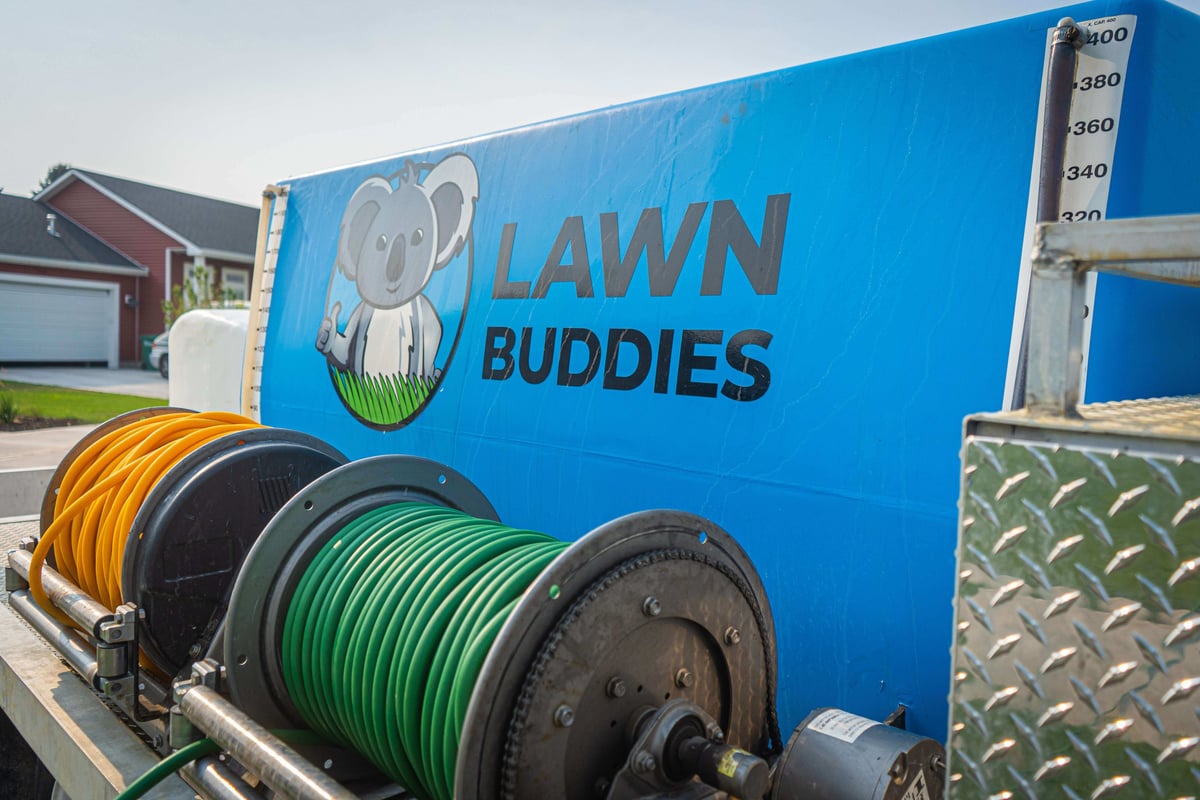 hose on lawn buddies truck