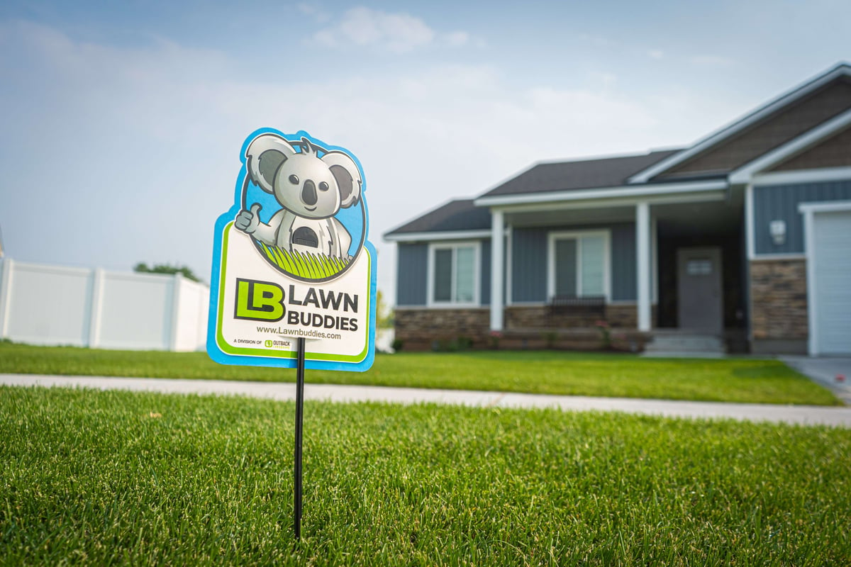 Lawn buddies fertilization sign