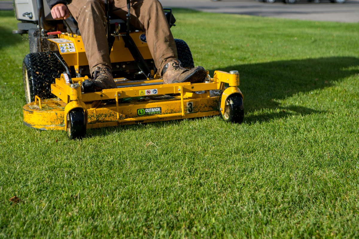 Lawn mowing for healthy lawn