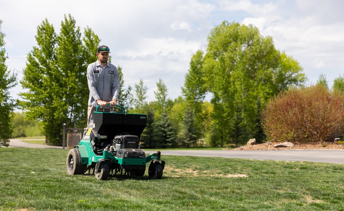 Stand On Lawn Aerator Technician Grass Crew Aeration 3