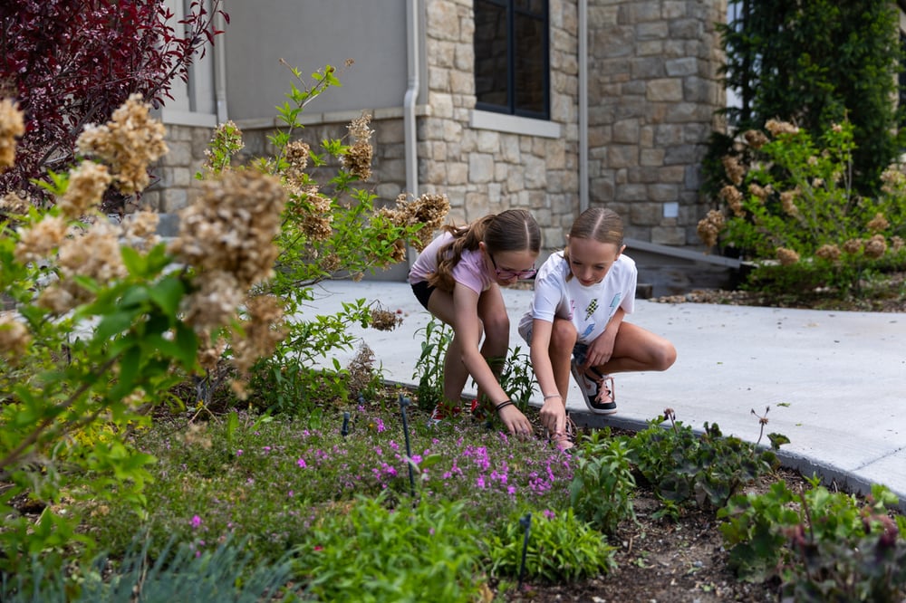 customer Girls Flower Bed Planting 3